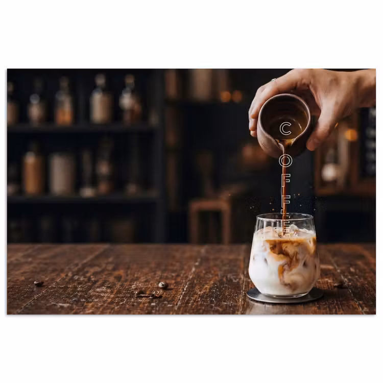 Espresso - Melk - Café poster papier klein -3d