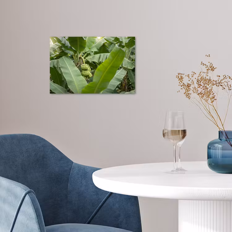 Eten - Bananen - Plantage - Groen poster papier klein -sfeer3