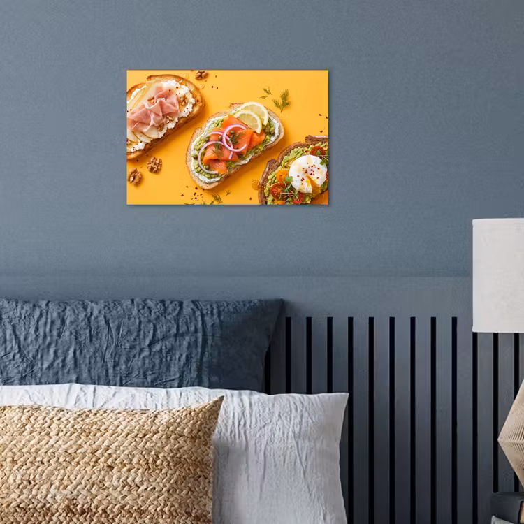Eten - Brood - Ontbijt - Modern - Kleurrijk poster papier klein -sfeer2