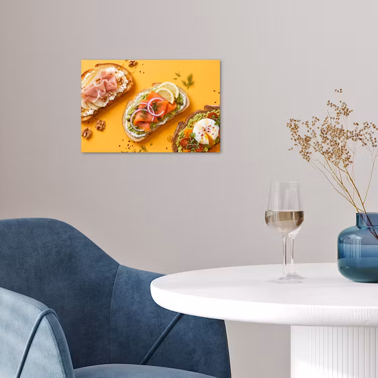 Eten - Brood - Ontbijt - Modern - Kleurrijk poster papier klein -sfeer3