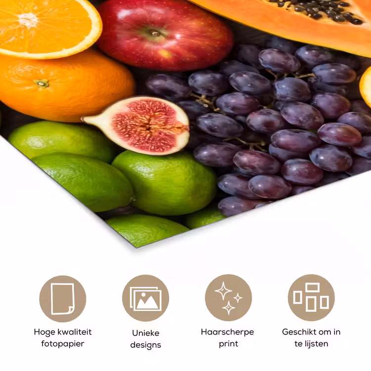 Eten - Fruit - Groenten - Vers - Kleurrijk poster papier klein -closeup_NL
