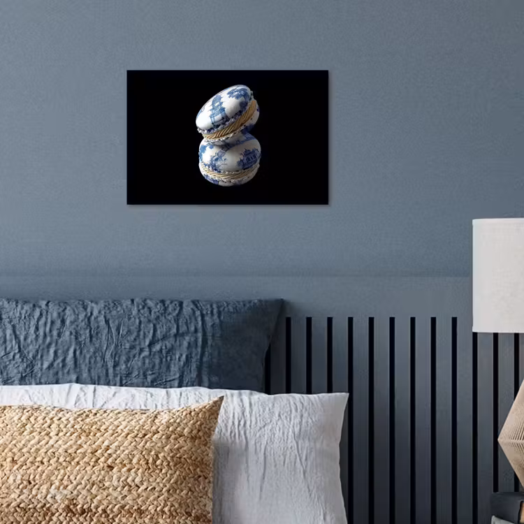 Eten - Macarons - Delfts blauw - Koekjes poster papier klein -sfeer2