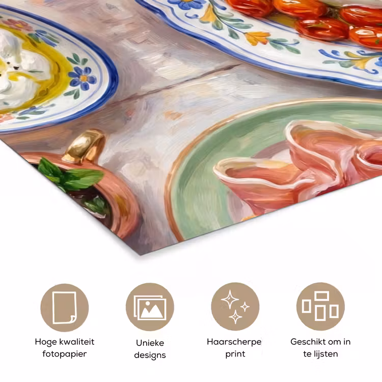 Eten - Tafel - Divers - Modern poster papier klein -closeup_NL