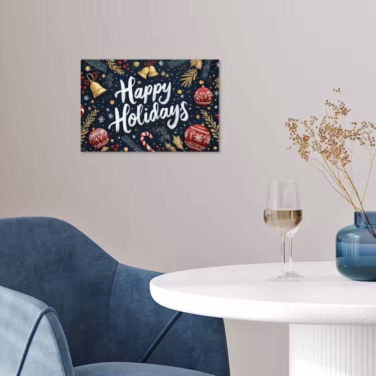 Feestelijk - Kerstgroet - Kleurrijk poster papier klein -sfeer3