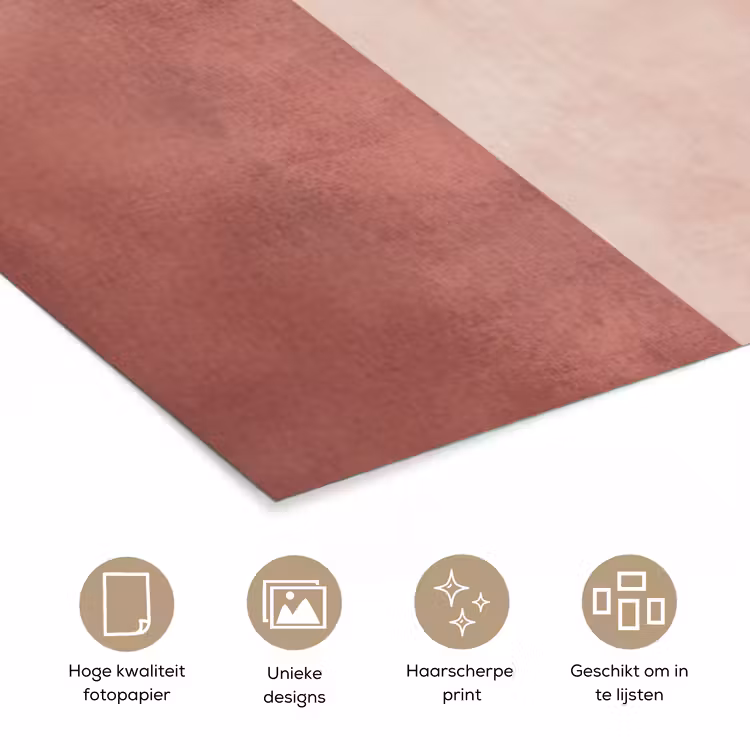 Figuren - Abstract - Roze poster papier klein -closeup_NL