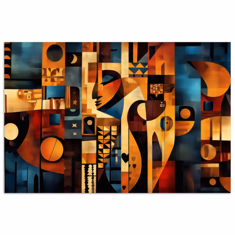 Figuren - Abstract - Symbolen poster papier klein -3d