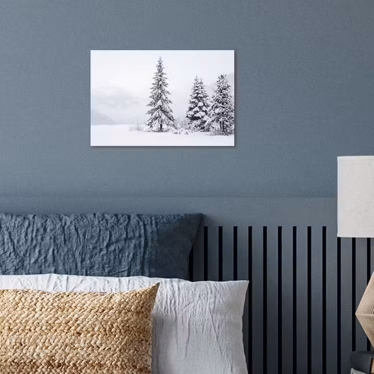 Fijnsparren - Sneeuw - Winter - Landschap - Stilte poster papier klein -sfeer2