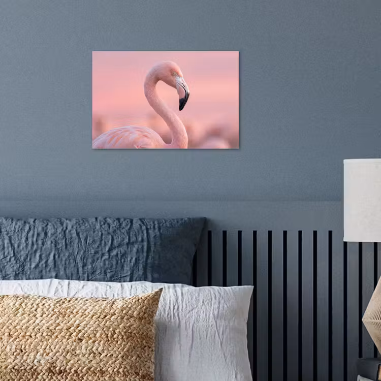 Flamingo - Portret - Roze poster papier klein -sfeer2