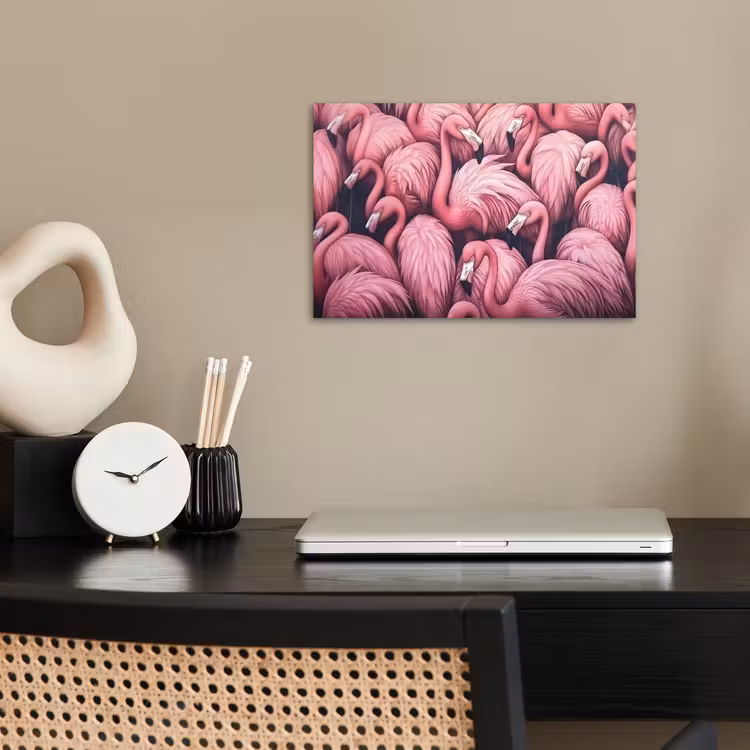 Flamingo - Roze - Dieren poster papier klein -sfeer1