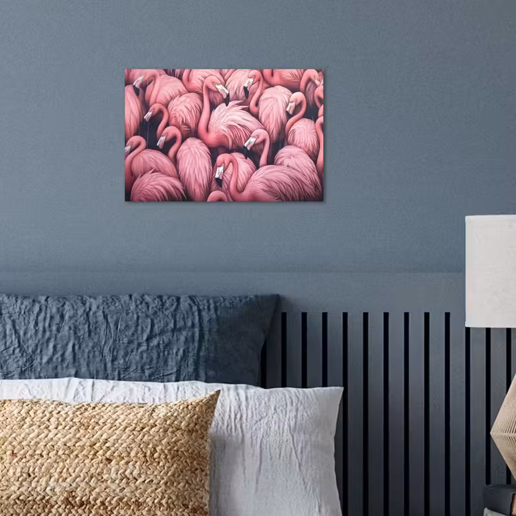 Flamingo - Roze - Dieren poster papier klein -sfeer2