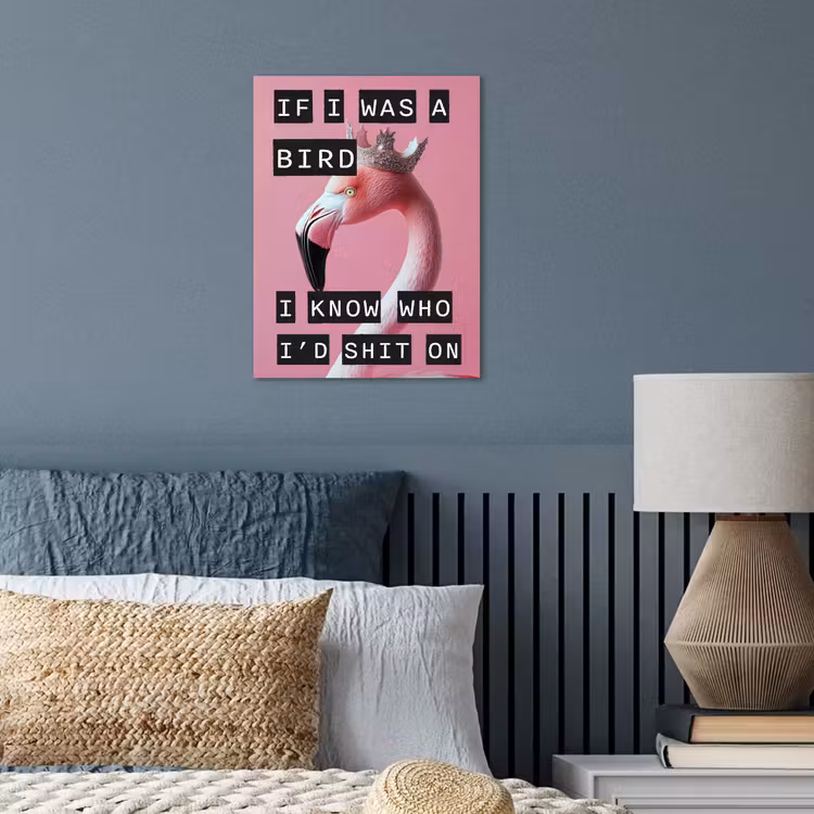Flamingo - Roze - Vogel - Decoratie poster papier klein -sfeer2