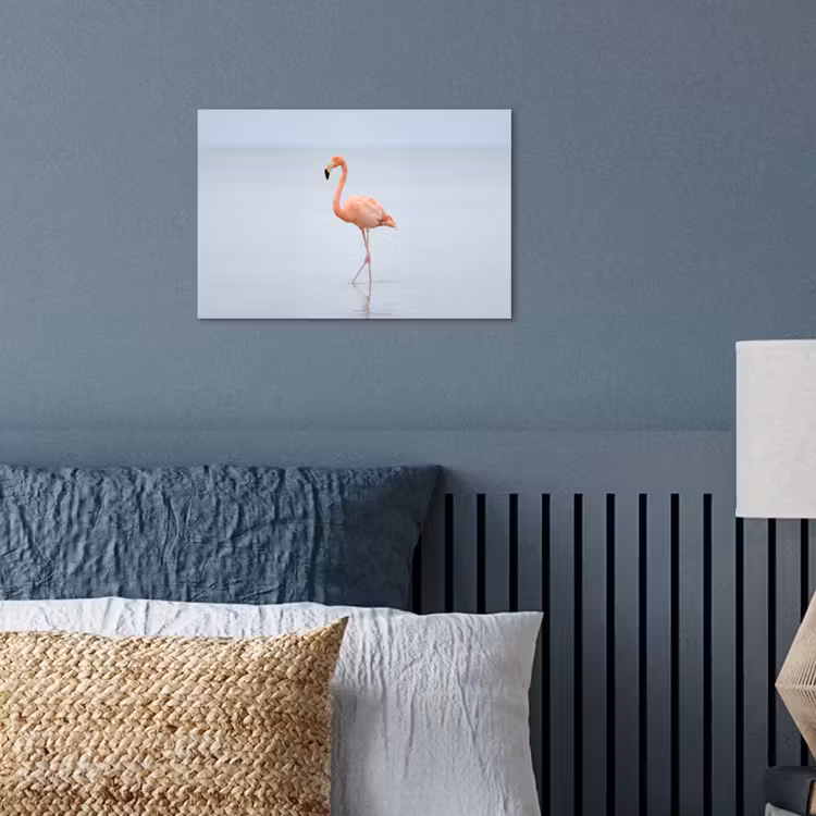 Flamingo - Zee - Roze poster papier klein -sfeer2