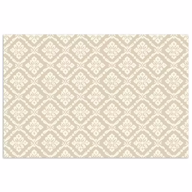 Floraal - Ornament - Beige poster papier klein 62 -3d