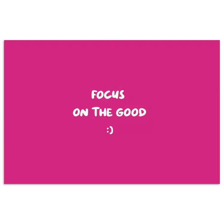 Focus - Smiley - Roze poster papier klein -3d