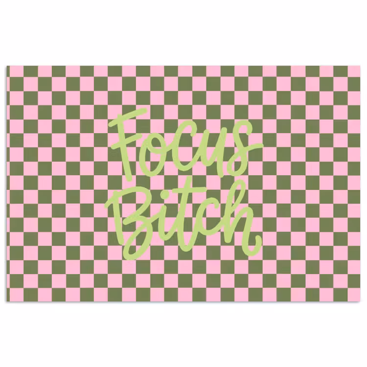 Focus - Vakken - Roze poster papier klein -3d