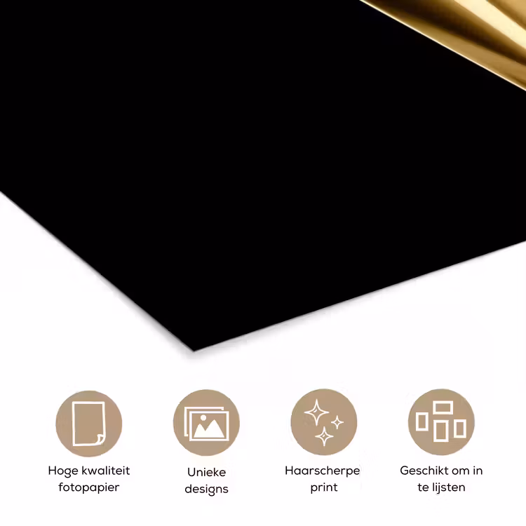 Friet - Goud - Chrome - Eten poster papier klein -closeup_NL