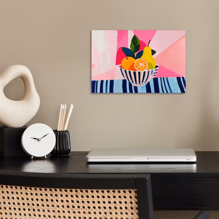 Fruit - Abstracte achtergrond - Roze poster papier klein -sfeer1