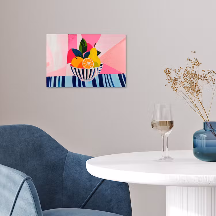 Fruit - Abstracte achtergrond - Roze poster papier klein -sfeer3