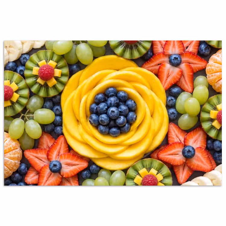 Fruit - Arrangement - Gezond - Kleurrijk - Eten poster papier klein -3d