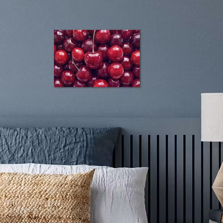 Fruit - Kersen - Eten - Modern - Rood poster papier klein -sfeer2