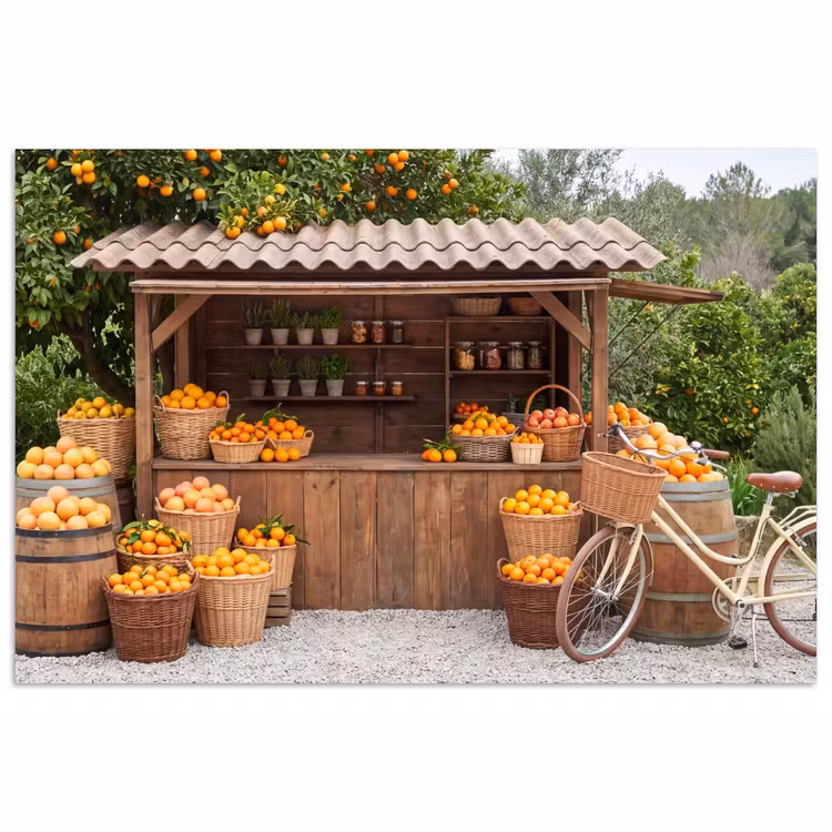 Poster - Fruit - Markt - Landelijk - Fruit - Markt - Landelijk poster papier klein
