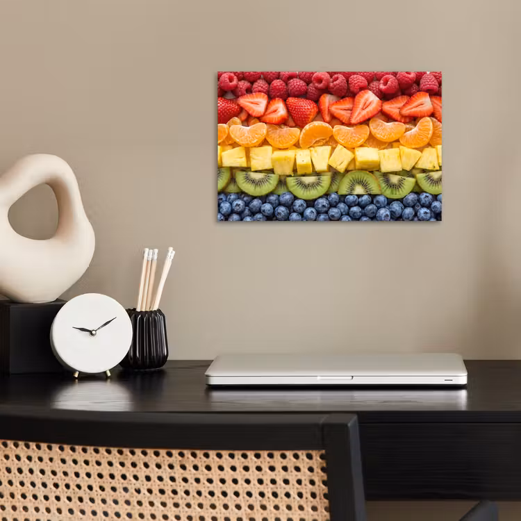 Fruit - Regenboog - Gezond - Kleurrijk poster papier klein -sfeer1