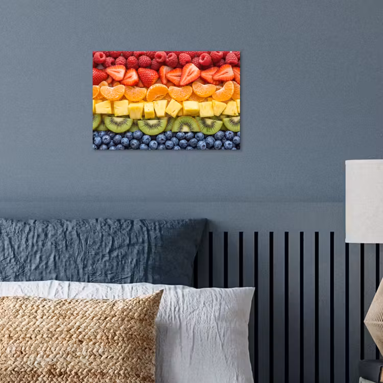 Fruit - Regenboog - Gezond - Kleurrijk poster papier klein -sfeer2