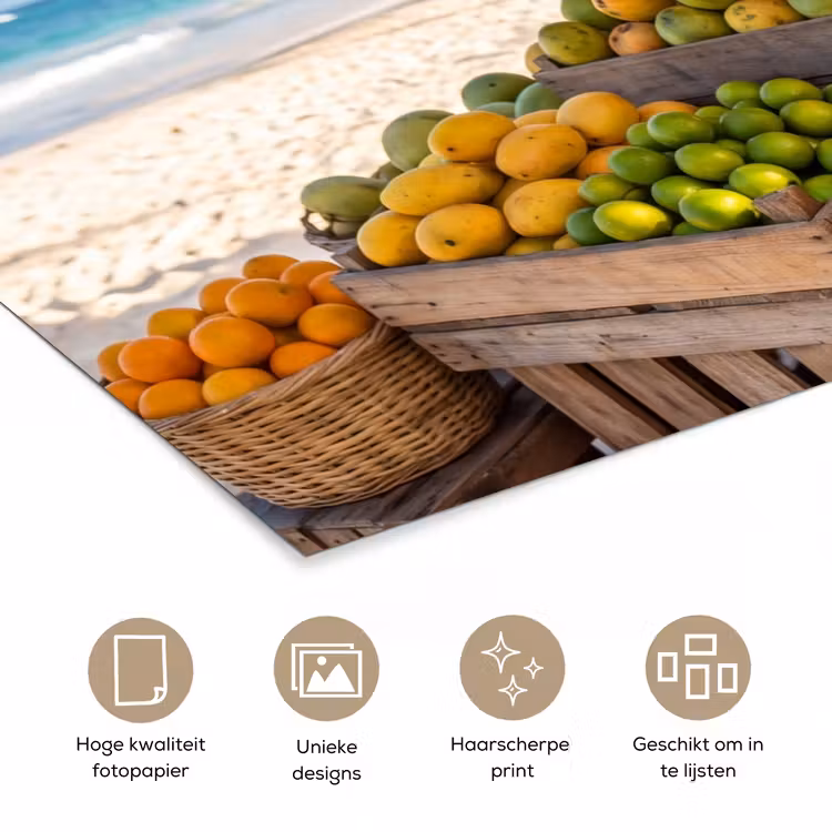 Poster - Fruit - Strand - Tropisch - Fruit - Strand - Tropisch poster papier klein