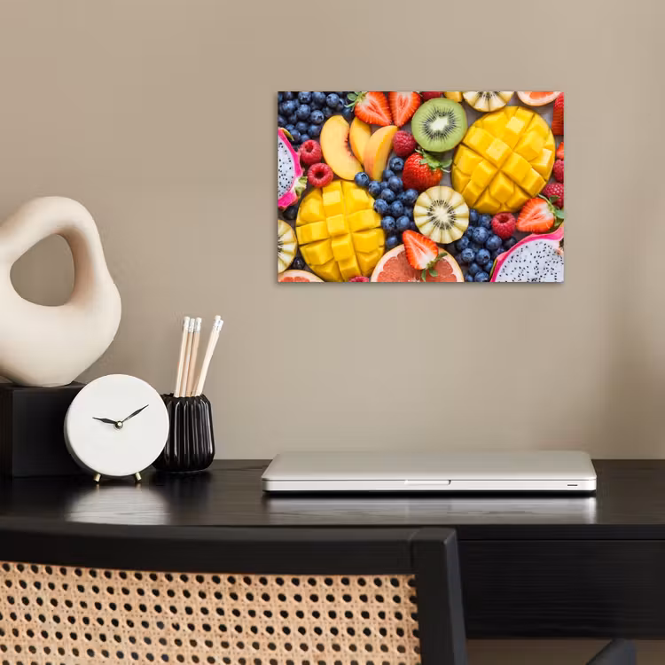 Fruit - Versneden - Kleurrijk - Eten - Gezond poster papier klein -sfeer1
