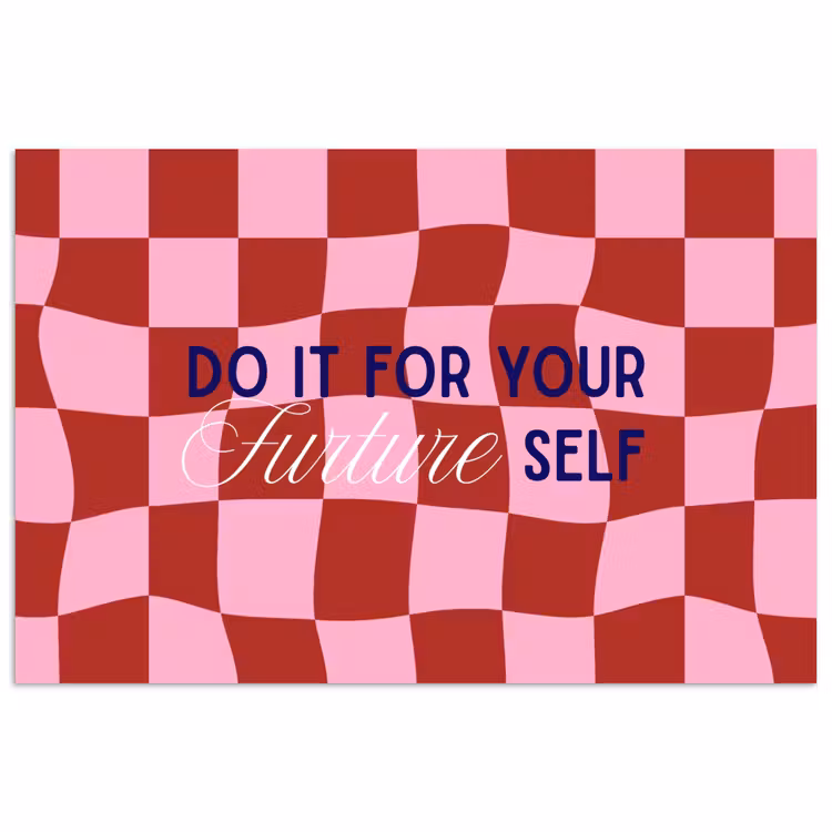 Furture - Geblokt - Rood poster papier klein -3d