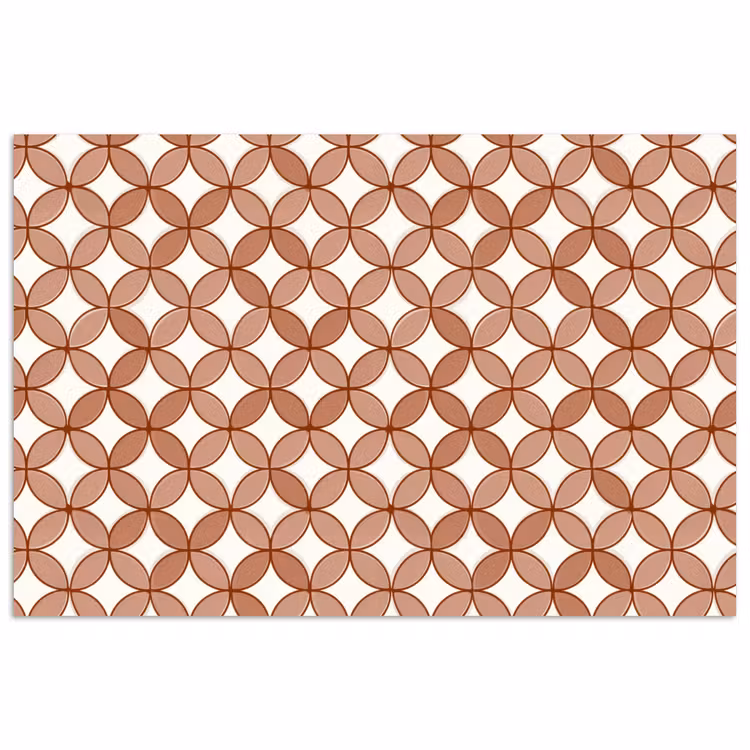 Geometrisch - Cirkels - Modern - Terracotta poster papier klein 62 -3d