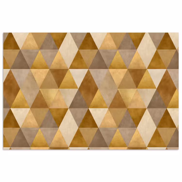 Geometrisch - Driehoek - Goud poster papier klein 62 -3d