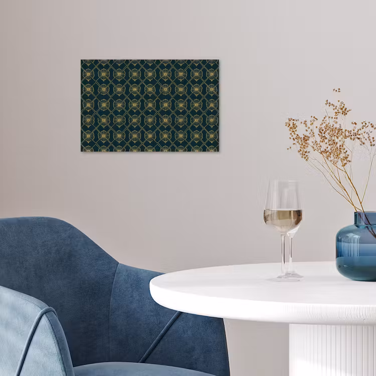 Geometrisch - Elegant - Groen poster papier klein 62 -sfeer3