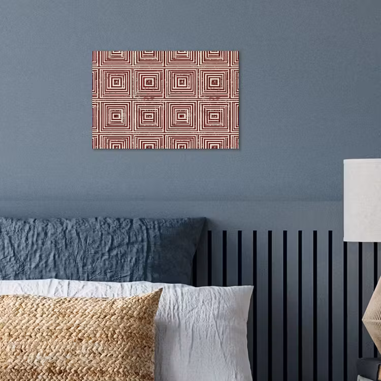 Geometrisch - Patroon - Rood poster papier klein 62 -sfeer2
