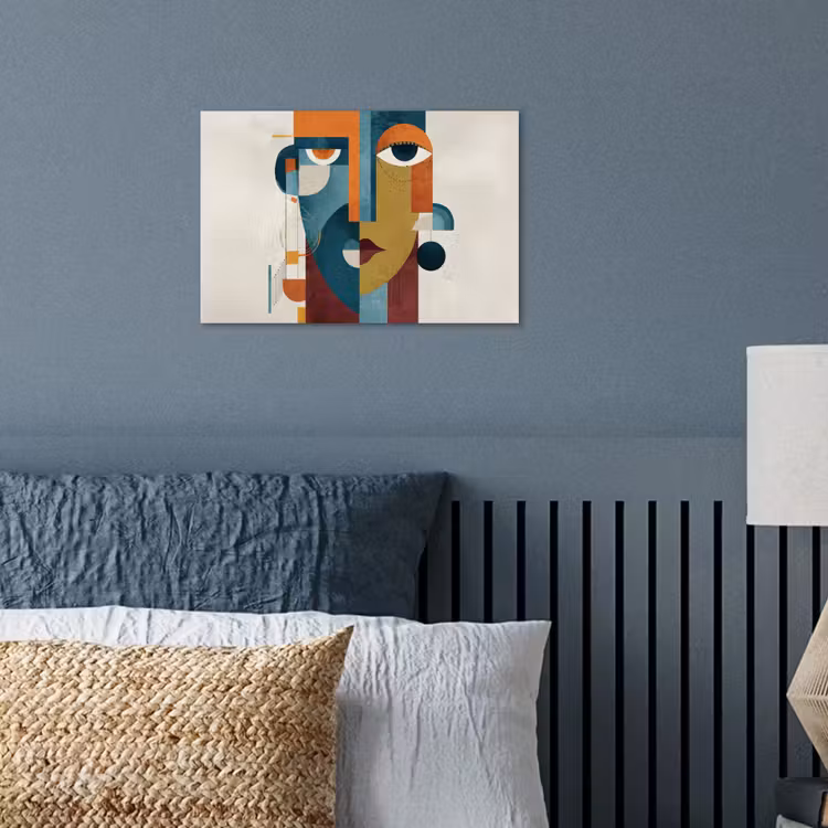 Geometrisch - Strakke vormen - Kleurrijk poster papier klein -sfeer2