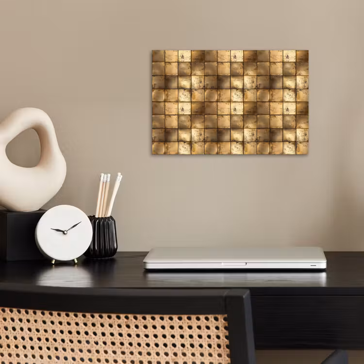 Geometrisch - Tegels - Goud poster papier klein 62 -sfeer1