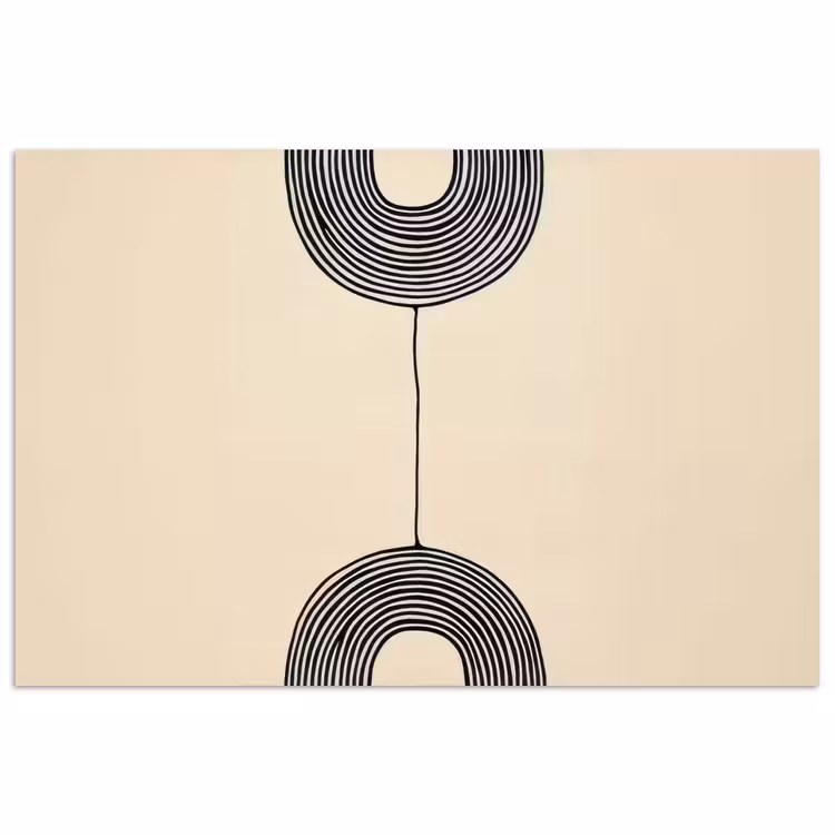 Geometrische bogen - Minimalistisch - Symmetrisch poster papier klein -3d