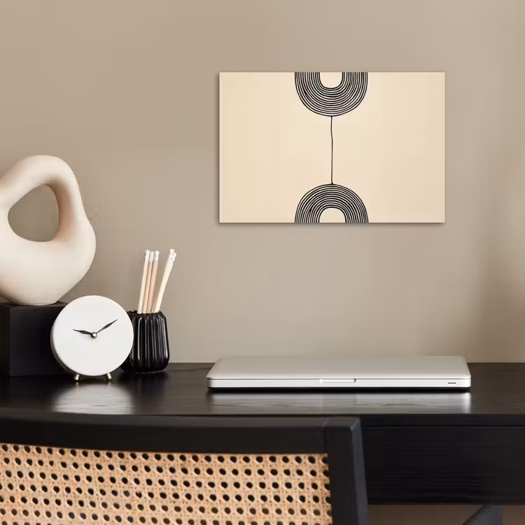 Geometrische bogen - Minimalistisch - Symmetrisch poster papier klein -sfeer1