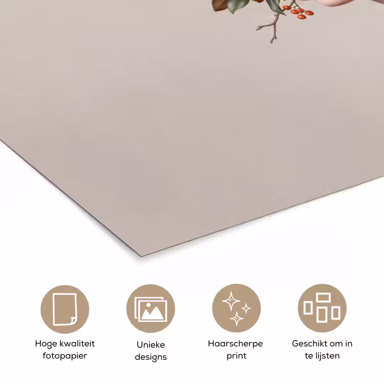 Gezicht - Boeket - Kleurrijk poster papier klein -closeup_NL