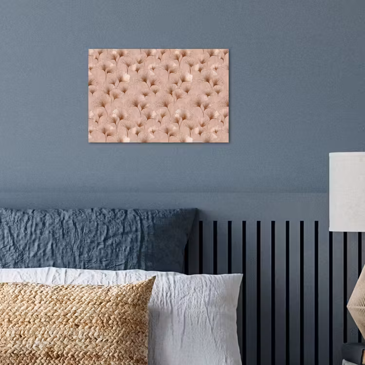 Ginkgo - Patroon - Roze poster papier klein 62 -sfeer2