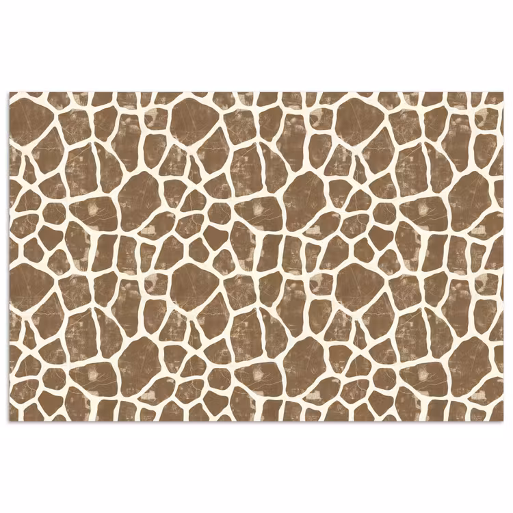 Giraf - Klassiek - Bruin poster papier klein 62 -3d