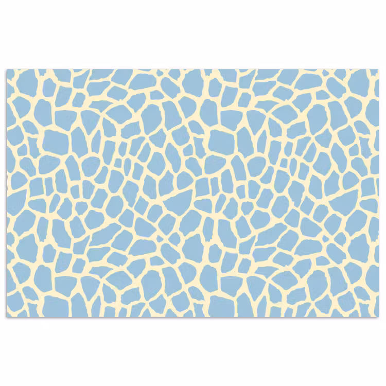 Giraf - Modern - Blauw poster papier klein 62 -3d