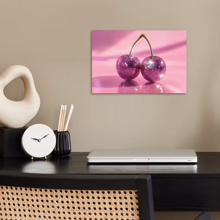 Glitter - Discobol - Roze - Kersen poster papier klein -sfeer1