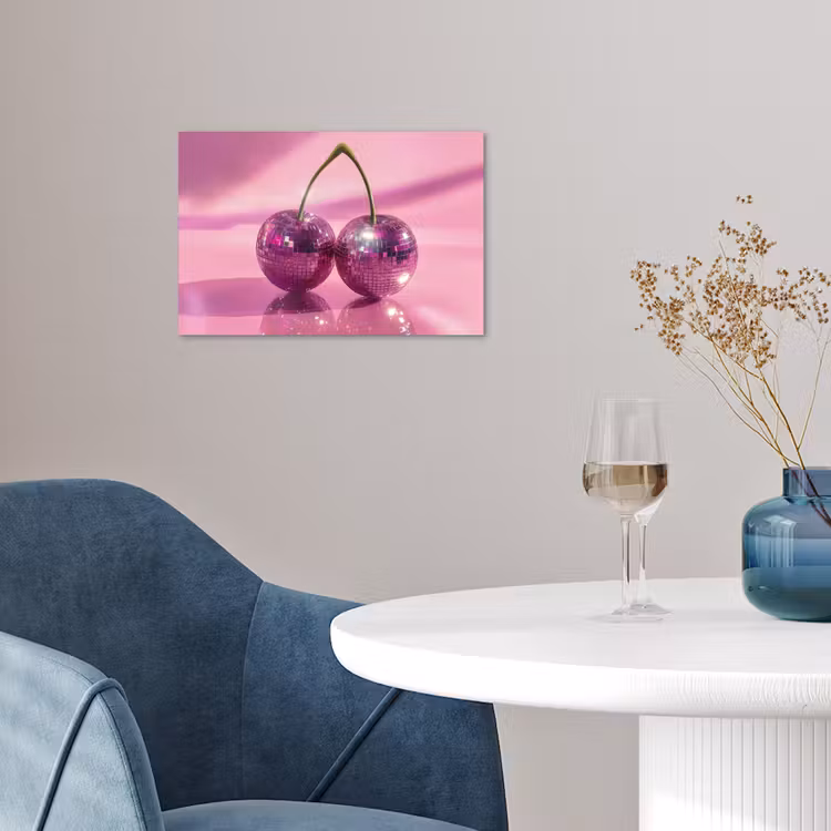 Glitter - Discobol - Roze - Kersen poster papier klein -sfeer3
