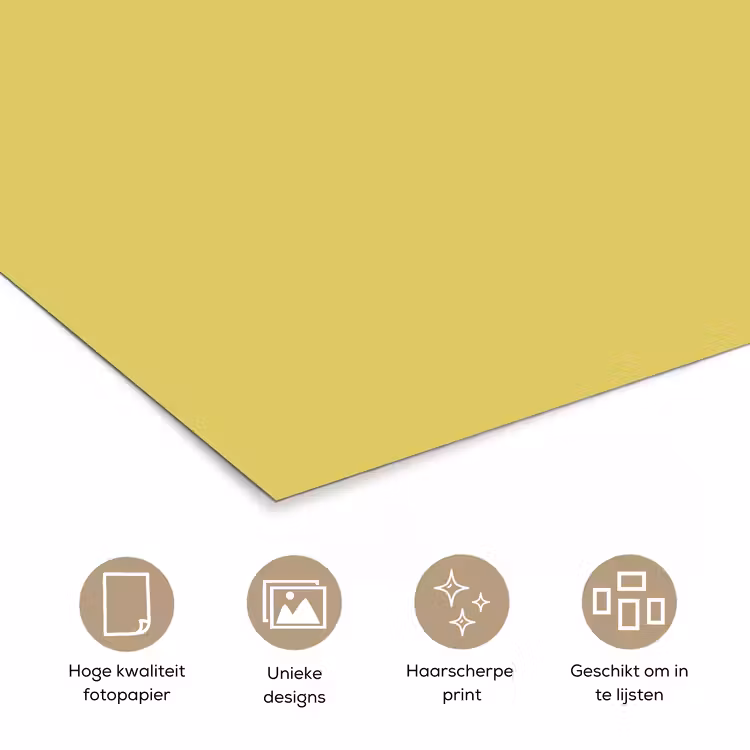 Golden - Ochre - Geel poster papier klein 62 -closeup_NL