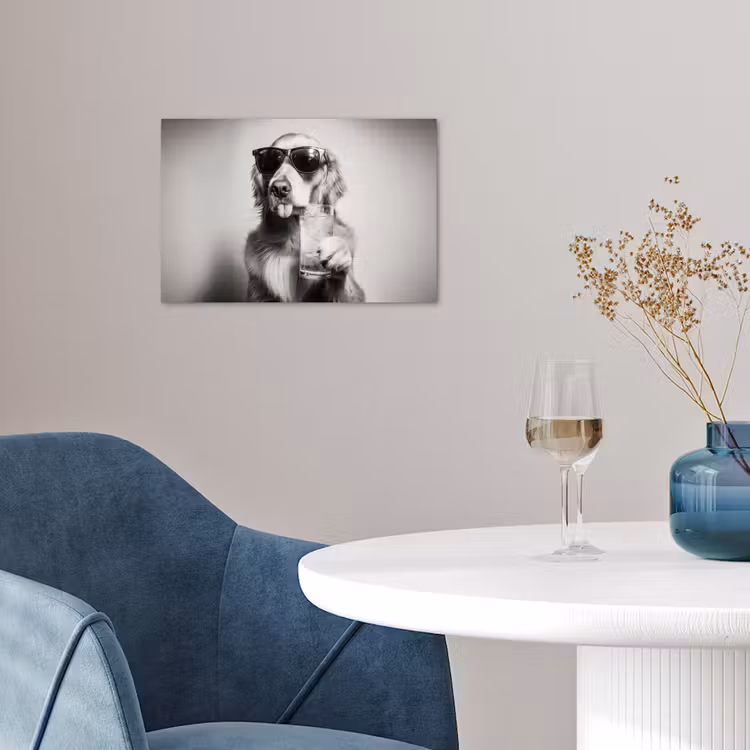 Golden retriever - Hond - Zonnebril - Gkas poster papier klein -sfeer3
