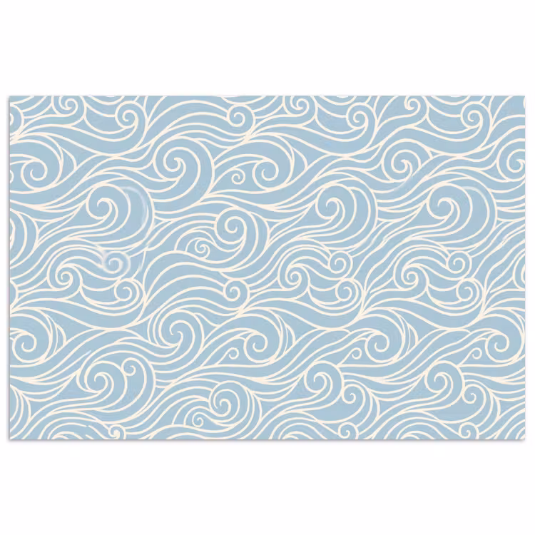 Golf - Abstract - Natuur - Modern - Blauw poster papier klein -3d