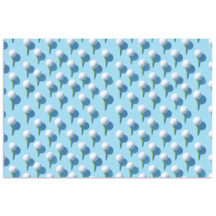 Golf - Ballen - Blauw poster papier klein 62 -3d
