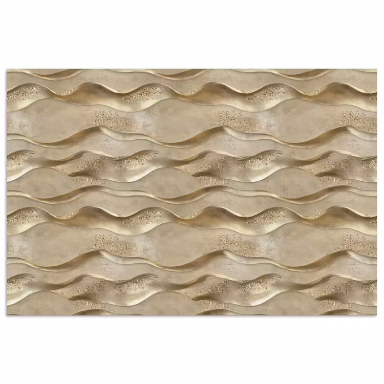 Golven - Patroon - Goud poster papier klein 62 -3d
