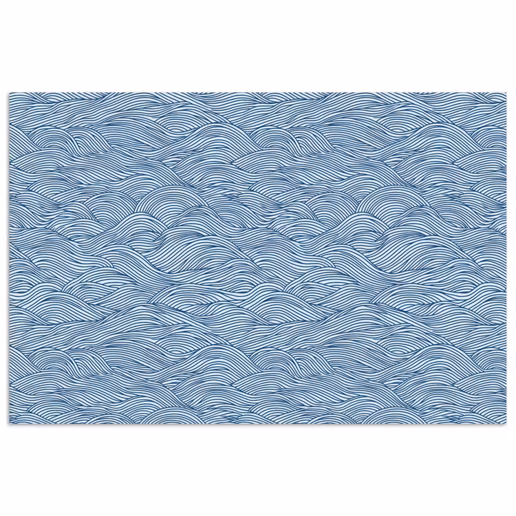 Golven - Ritmisch - Blauw poster papier klein 62 -3d